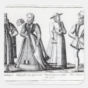 Tudorの期間の間のファッション スクエアシール