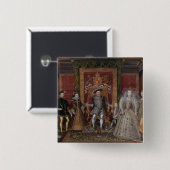 Tudorの連続のアレゴリー: 家族の 缶バッジ (正面&裏面)