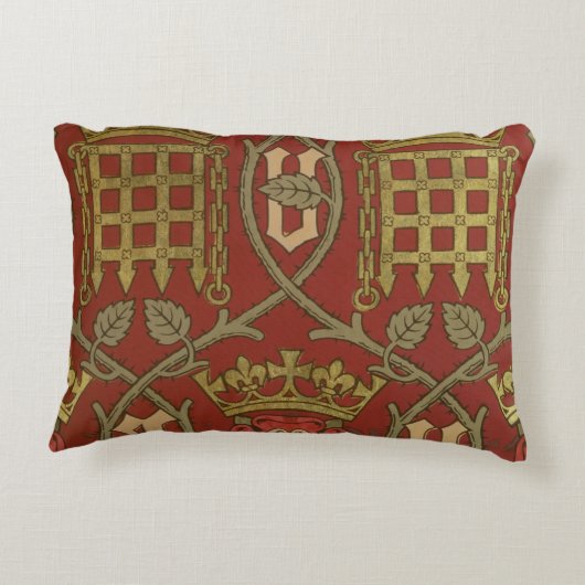 「Tudor」は、Sによって設計されている再生の壁紙上がりました アクセントクッション (裏面)