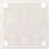 「Tudor」は、Sによって設計されている再生の壁紙上がりました ガラスコースター (裏面)