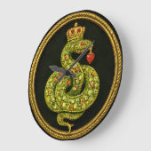 Tudor Elizabethan Serpent Design Bejewelled ruby ラージ壁時計 (傾斜)