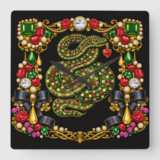 Tudor Inspired Design Scottish Scotland History  スクエア壁時計 (正面)