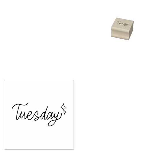 Tuesday Weekday Journal Design ラバースタンプ (押印)