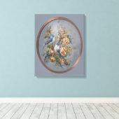 Tufted Titmouse 16x20" キャンバスプリント (インサイチュ (ウッドフロア))