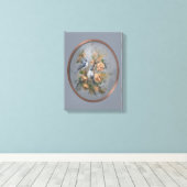 Tufted Titmouse decor キャンバスプリント (インサイチュ (ウッドフロア))