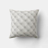 Tufted White Faux Leather Pattern クッション (裏面)