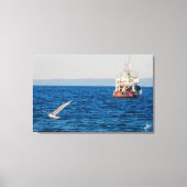 TugボートとBird on Mutiny Bay #2 キャンバスプリント (正面)
