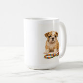 Tug Life – 姿勢とブルドッグアップ コーヒーマグカップ (正面右)