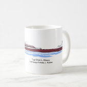 Tug Olive L. Moore and barge Lewis J. Kuber (K&K) コーヒーマグカップ (正面右)