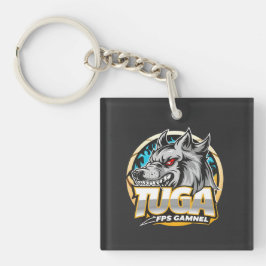 TUGAウルフガミングロゴ eスポーツスタイル キーホルダー