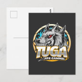 TUGA Wolf Gaming Logo Esports Style ポストカード (正面/裏面)