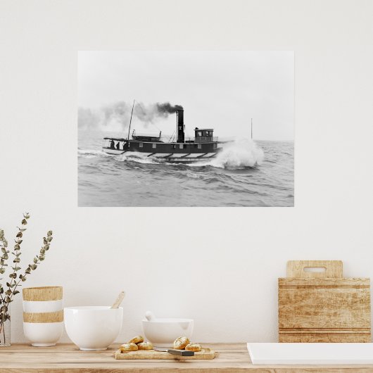 Tugboat William Sprague, late 1800s ポスター (キッチン)