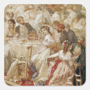 Tuileriesの夕食、1867年 スクエアシール