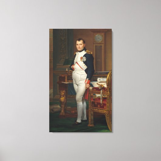 Tuileriesの彼の勉強の皇帝ナポレオン キャンバスプリント (正面)