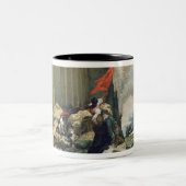 Tuileriesの燃焼、1871年 ツートーンマグカップ (中央)