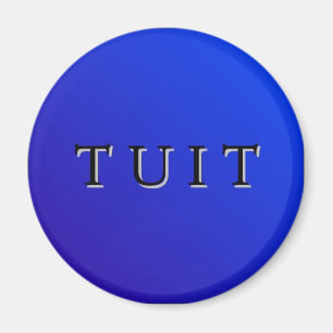 Tuitの青い円形の磁石 マグネット