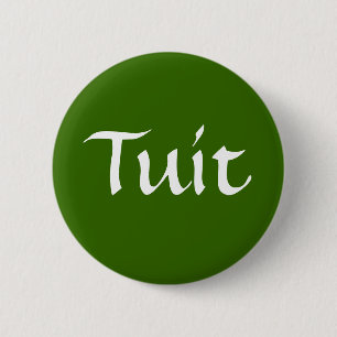 Tuit、オリーブ色 缶バッジ