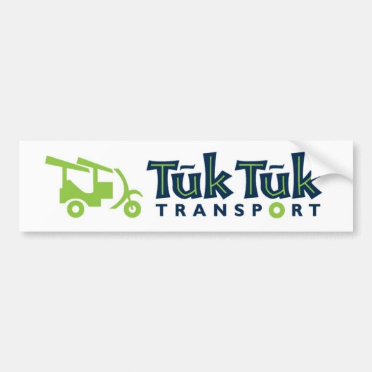 Tuk Tukの輸送 バンパーステッカー (正面)