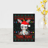 Tuki Tuki Santa Hat Spanish Mexican Christmas Swea カード (黄色い花)