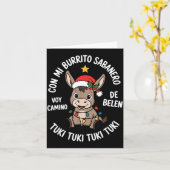 Tuki Tuki Santa Hat Spanish Mexican Christmas Swea カード (黄色い花)