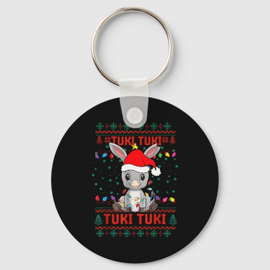 Tuki Tuki Santa Hat Spanish Mexican Christmas Swea キーホルダー (正面)