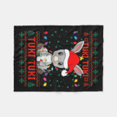 Tuki Tuki Santa Hat Spanish Mexican Christmas Swea フリースブランケット (正面(横))