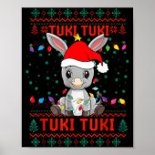 Tuki Tuki Santa Hat Spanish Mexican Christmas Swea ポスター (正面)