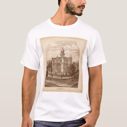 Tulare郡のコート・ハウス Tシャツ (正面)