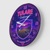 Tulare California Farmland ラージ壁時計 (傾斜)