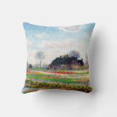 Tulipフィールドのオランダ，モネ クッション (裏面)