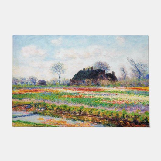 Tulipフィールドのオランダ,モネ ドアマット (正面)