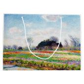 Tulipフィールドのオランダ，モネ ラージペーパーバッグ (裏面)