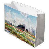 Tulipフィールドのオランダ，モネ ラージペーパーバッグ (裏面アングル)