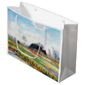 Tulipフィールドのオランダ，モネ ラージペーパーバッグ (正面アングル)