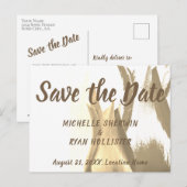 Tulipモダンの結婚フローラ保存日 案内ポストカード (正面/裏面)