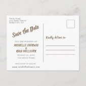 Tulipモダンの結婚フローラ保存日 案内ポストカード (裏面)