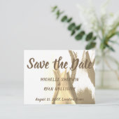 Tulipモダンの結婚フローラ保存日 案内ポストカード (スタンド正面)