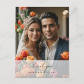 Tulip 感謝していの写真の結婚はがき ポストカード (正面)