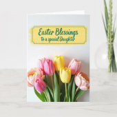 Tulip Blooms Daughter Easter Card カード (正面)