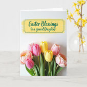 Tulip Blooms Daughter Easter Card カード (黄色い花)