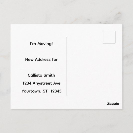 Tulip Blush Change of Address ポストカード (裏面)