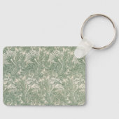Tulip by William Morris、ヴィンテージフローラアート キーホルダー (正面)