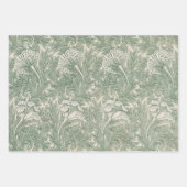 Tulip by William Morris、ヴィンテージフローラアート ラッピングペーパーシート (正面3)