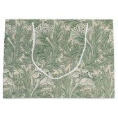Tulip by William Morris、ヴィンテージフローラアート ラージペーパーバッグ (正面)