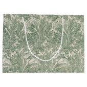 Tulip by William Morris、ヴィンテージフローラアート ラージペーパーバッグ (裏面)