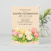Tulip Easter Celebration Invitation Flat Card 招待状 (スタンド正面)