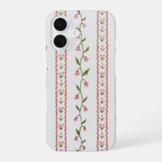 Tulip embroidered texture iPhone 16 case 16ケース