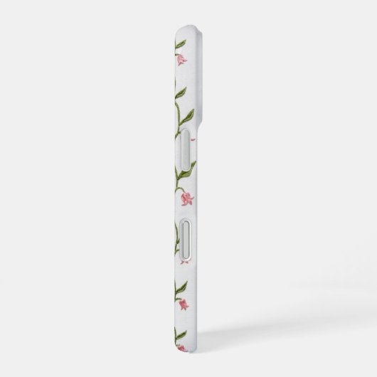 Tulip embroidered texture iPhone 16 case 16ケース (右側面)