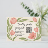 Tulip Ever After QR Code RSVP Card (スタンド正面)