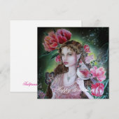 Tulip fairy square birthday card  (正面/裏面)
